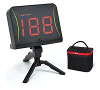 OYE Radar de velocidad de béisbol y radar de velocidad de pelota con indicador LED rojo, radar de velocidad de disparo con medición MPH y KPH, radar independiente para hockey, fútbol