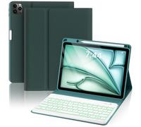 OYEEICE Funda para teclado para iPad Air de 5ª/4ª generación 2022/2020 de 10.9 pulgadas, Pro 11 4ª 3ª 2ª 1ª generación 2022/2021/2020/2018, teclado magnético retroiluminado desmontable, soporte para