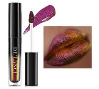 oygcee Pintalabios líquido Chameleon rojo y verde, brillo de labios metálico brillante, para mujeres y niñas, regalo de maquillaje, hidratante, resistente al agua, duradero, brillante