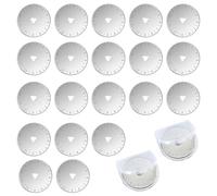 Oyiclyea Cuchillas de corte giratorias de 45 mm, 20 piezas de repuesto de cuchillas de corte de tela, repuesto de hoja giratoria resistente, cuchillas de corte de tela, compatibles con Olfa Fiskars