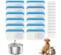 Oyiclyea Filtros para fuente de agua, 12 filtros de agua y 12 esponjas prefiltradas y 12 esponjas para bomba, filtro de carbón activado con cáscara de coco, para Oneisall 2L Cat Fountain de acero