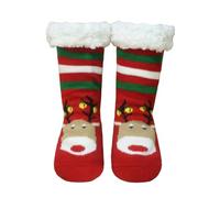 OYIWINMI 1 par de calcetines de cabaña para mujer, calcetines mullidos/cálidos, Combinar rojo y verde, Talla única