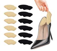OYIWINMI 12 pares de protectores de talón para zapatos, almohadillas antideslizantes de gel para zapatos demasiado grandes, almohadillas para zapatos de tacón para hombre y mujer, relleno para un