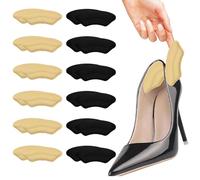 OYIWINMI 12 pares de protectores de talón para zapatos, almohadillas antideslizantes de gel para zapatos demasiado grandes, almohadillas gruesas para zapatos de tacón para hombre y mujer, relleno para