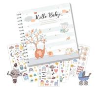 OYIWINMI Álbum de fotos para bebé "Tu primer año de vida", tamaño A5, color natural, álbum de fotos de bebé para personalizar, regalo para niñas y niños, libro para bebés a partir de 0 meses, diario