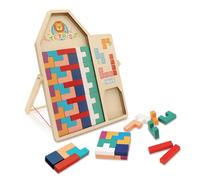 OYIWINMI Rompecabezas Madera de 3D Tetris,Juguetes Montessori Niños 3 4 5 6 Años，Fomentar la imaginación Espacial y el Pensamiento lógico de los niños.