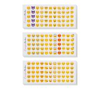 Oykrueats 24 hojas de pegatinas de emoji de 1 cm redondas coloridas para cuaderno, manualidades, memes