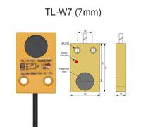OYmFUIEeK Sensor de proximidad inductivo económico de 5 mm y 7 mm con Interruptor Plano y detección automática de aproximación NPN PNP TL-W5 TL-W7(TL-W7 (7mm),DC NPN NO NC)