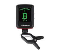 OYO JT-12B - Afinador de clip para guitarra, bajo, violín y ukelele con pantalla giratoria de 360° retroiluminada, afinación cromática, para apagado automático, batería CR2032 incluida