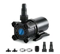 OYO WATER Bomba sumergible con certificación UL, flujo ajustable de 1300 GPH, utilidad de agua dulce en línea para estanques koi, fuentes e hidroponía, cable de 20 pies con bolsa de malla