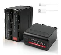 Oyomba 2 x 7800 mAh NP-F970 Batería para Sony NP-F980 NP-F960 NP-F750 NP-F930 baterías de Repuesto compatibles con Sony DCR-VX2100, DSR-PD150, FDR-AX1, HDR-AX2000, HVL-LBPB con 5 V USB