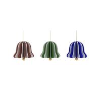 OYOY Adorno de Navidad Christmas Bell 3 piezas Nutmeg-green-blue