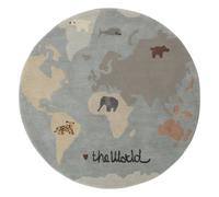 OYOY Alfombra infantil The world Ø120 cm Multi