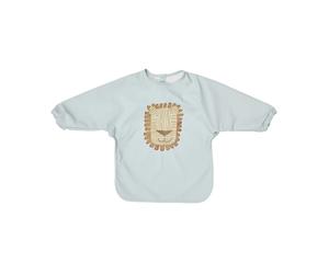 OYOY Babero con mangas Lobo Lion Ice blue