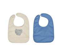 OYOY Babero Erik Elefant 2 piezas Beige-azul