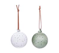 OYOY Bolas de Navidad Natale Christmas. 2 piezas Clear-green