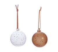 OYOY Bolas de Navidad Natale Christmas. 2 piezas Clear-nutmeg