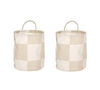 OYOY Cesta de almacenamiento Chess small 2-pack Clay-offwhite
