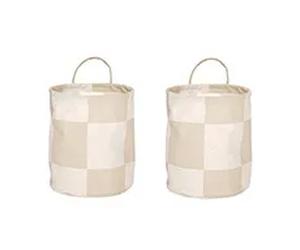OYOY Cesta de almacenamiento Chess small 2-pack Clay-offwhite