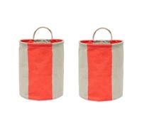 OYOY Cesta de almacenamiento Kara small Ø18x22 cm 2-pack Cherry Red