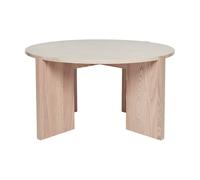 OYOY Mesa de centro Lune mármol Ø84 cm Natur-vit