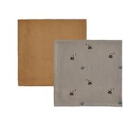 OYOY Set de 2 plaids infantiles Toucan Clay-caramel