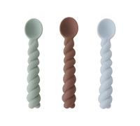 OYOY Set de 3 cucharas Mellow Dusty Blue-taupe-pale mint