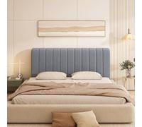 oyptmsh Funda para Cabecero de Cama Acolchada - Tela Suave Tipo Algodón Lechero - Gruesa Antipolvo y Antiarañazos - Elástica y Lavable - Decoración Moderna para Dormitorio (Dark Grey,200cm)