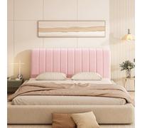 oyptmsh Funda para Cabecero de Cama Acolchada - Tela Suave Tipo Algodón Lechero - Gruesa Antipolvo y Antiarañazos - Elástica y Lavable - Decoración Moderna para Dormitorio (Pink,150cm)
