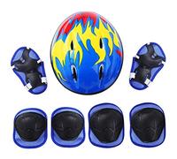 Oyria 7pcs / Set Equipo de protección para niños con Casco Ajustable, Rodilleras, Coderas, muñequeras para Patines de Bicicleta, adecuadas para múltiples Deportes, Actividades al Aire Libre