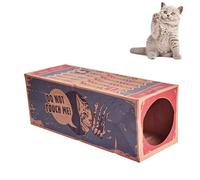 Oyria Juguetes Plegables del túnel del Gato del Papel de Kraft, casa Plegable del cartón reciclable Durable Que Oculta Que se escabulle Que mira los Juguetes interactivos del Gato