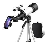 OYS Telescopio, Telescopios para adultos, Apertura de 70 mm 400 AZ Mount, Telescopio niños principiantes, Óptica totalmente multicapa, refractario astronomía con trípode, Adaptador teléfono, Mochila