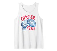 Oyster Club, Divertido y pelado Durante Todo el día, Amante de los mariscos, Humor Beach Camiseta sin Mangas