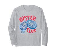 Oyster Club, Divertido y pelado Durante Todo el día, Amante de los mariscos, Humor Beach Manga Larga