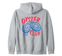 Oyster Club, Divertido y pelado Durante Todo el día, Amante de los mariscos, Humor Beach Sudadera con Capucha