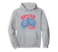 Oyster Club, Divertido y pelado Durante Todo el día, Amante de los mariscos, Humor Beach Sudadera con Capucha
