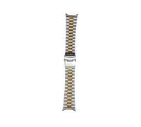Oyster Diver Correa de acero de 0.866 in for Casio Fit for Duro Fit for Swordfish MDV106 MDV107 Reloj for hombre y mujer Correa de moda Conexión de banda de liberación rápida(Between gold - medium)