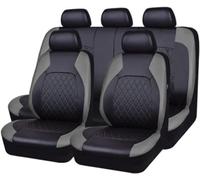 OYTHO Fundas Asientos Coche Cuero para VW Tiguan Allspace Life Elegance R-Line 7-Seater 2017-2022, Delanteros y Traseros 5 Piezas Cuero PU Conjunto Completo de Accesorio de Interior,9Pcs/B-Grey