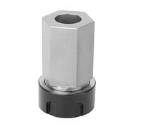 Oytrui Bloque de Pinza ER25, Soporte de Pinza de Acero Endurecido para Herramientas con Orificio Pasante para Máquinas de Grabado de Torno y Configuraciones CNC (seis cuadrado)