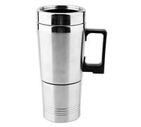 Oytrui Hervidor Eléctrico para Automóvil de Acero Inoxidable de 350 Ml y 150 Ml, Calienta Agua, café, té, Taza Termo Portátil de 12 V con Doble Capacidad, para Automóviles SUV con