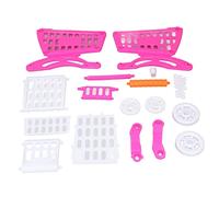 Oytrui Juego de Carrito de Compras para Niños, Juguete Educativo para el Aprendizaje Temprano con Accesorios de Comida para Jugar, Carrito de Supermercado para Que los Niños Pequeños (Color Rosado)
