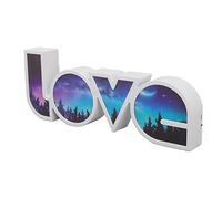 Oytrui Luz de Carta de Amor, Luz Nocturna LED Romántica con USB y Fuente de Alimentación de Batería para Decoraciones de Aniversario de Boda de Dormitorio (Bosque)