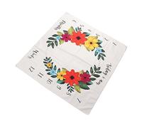 Oytrui Manta de Hito Mensual de bebé, Manta de Fondo de Fotografía Recién Nacido con Patrón de Guirnaldas, para el Registro de la Etapa de Crecimiento del bebé, Tela de Poliéster Suave