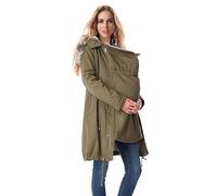 Oyuchga Abrigos de Invierno para Mujer, Chaqueta Larga de Algodón, Maternidad, Monocolor, Cálida, Entretiempo 3 en 1