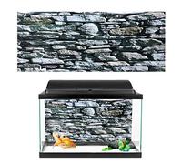 Oyunngs Imagen de Fondo del Acuario para pecera, póster de Pinturas de Efecto Muro de Piedra 3D, decoración de calcomanías de Pared subacuática Adhesivo de PVC