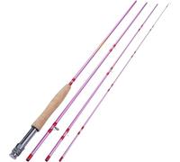 OYYMTE Caña de Pescar, Caña voladora de Agua Dulce, Trucha, Equipo de Pesca de salmón, Caña de Pescar telescópica(Rosso)