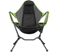 OYYMTE Silla de Camping Silla Plegable al Aire Libre Columpio de jardín Tumbona de Playa con Almohada Silla portátil Ultraligera for Acampar y Pescar Silla de Pesca(Green)