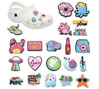 OYZOQ 21 Pcs Lindo Color de Dibujos Animados Pines Para Crocs,Bonitos Accesorios Crocs, Charms Crocs para Niños, Pins de Dibujos,Colgantes para Zapatos,Para niñas,Mujeres,Niños y Adultos