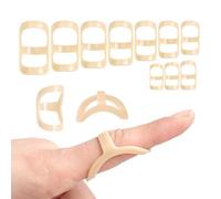 OYZOQ Paquete de 10 ferula dedo gatillo, protector ovalado de plástico, impermeables, para dedos en mazo, para dedos con artritis, protector de articulaciones (1~10)