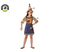 OZ Disfraz de Niña Espantapájaros del Mago de Oz para Fantasía, Talla Infantil 3-4 Años, Azul Marino